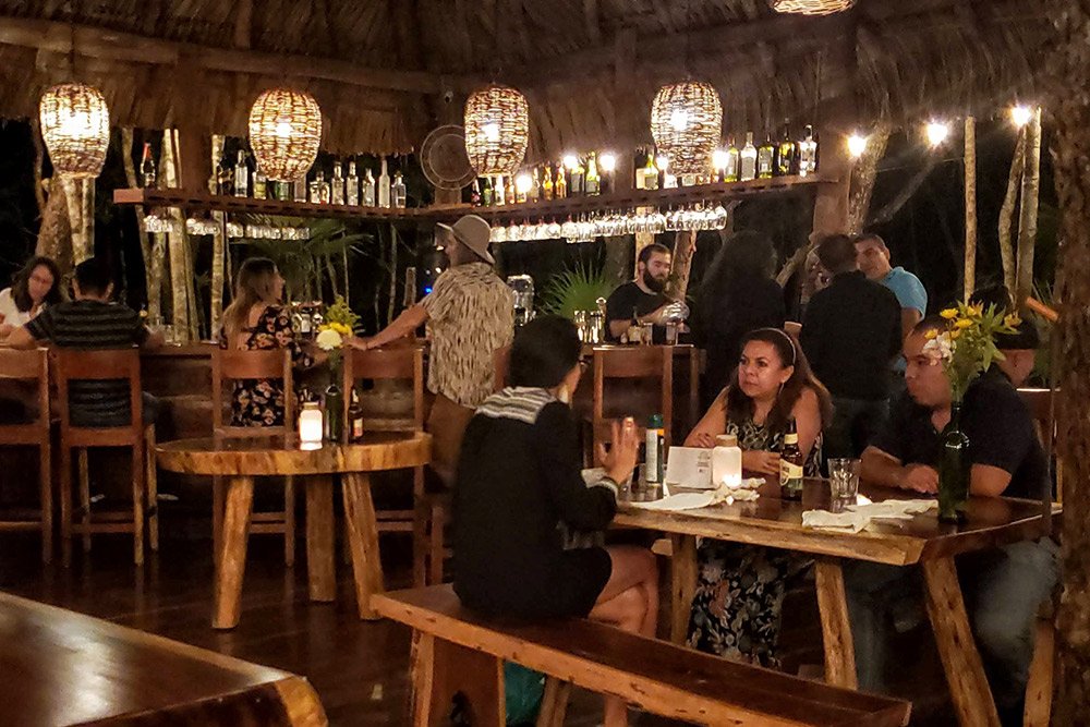 Night ambience at the jungle restaurant